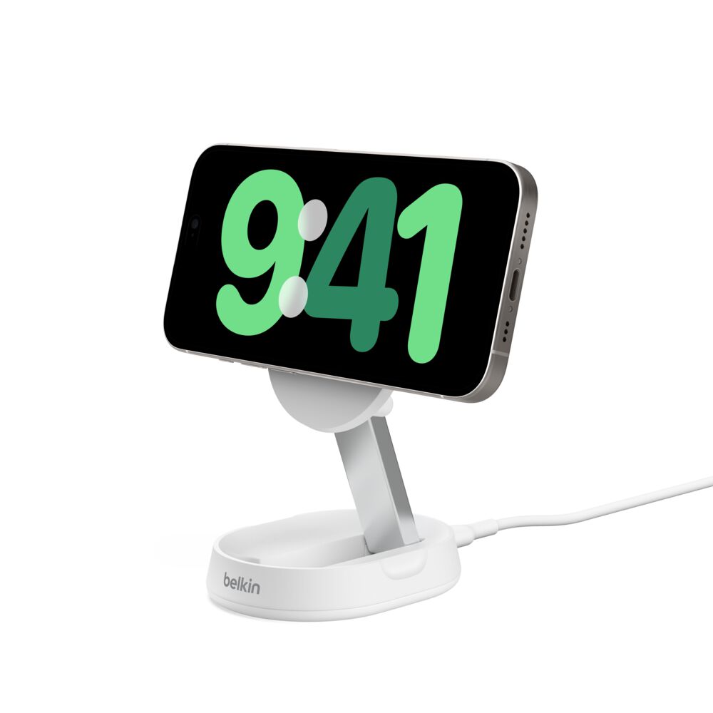 Belkin - BoostCharge Pro..Convertible Magnetic Wireless Charging Stand with Qi2 15W - 20W USB-C Power Supply included - White