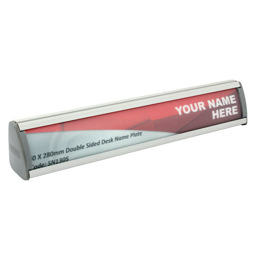 SIGN FRAME DESK NAME PLATE 280x50MM DOUBLE SIDED