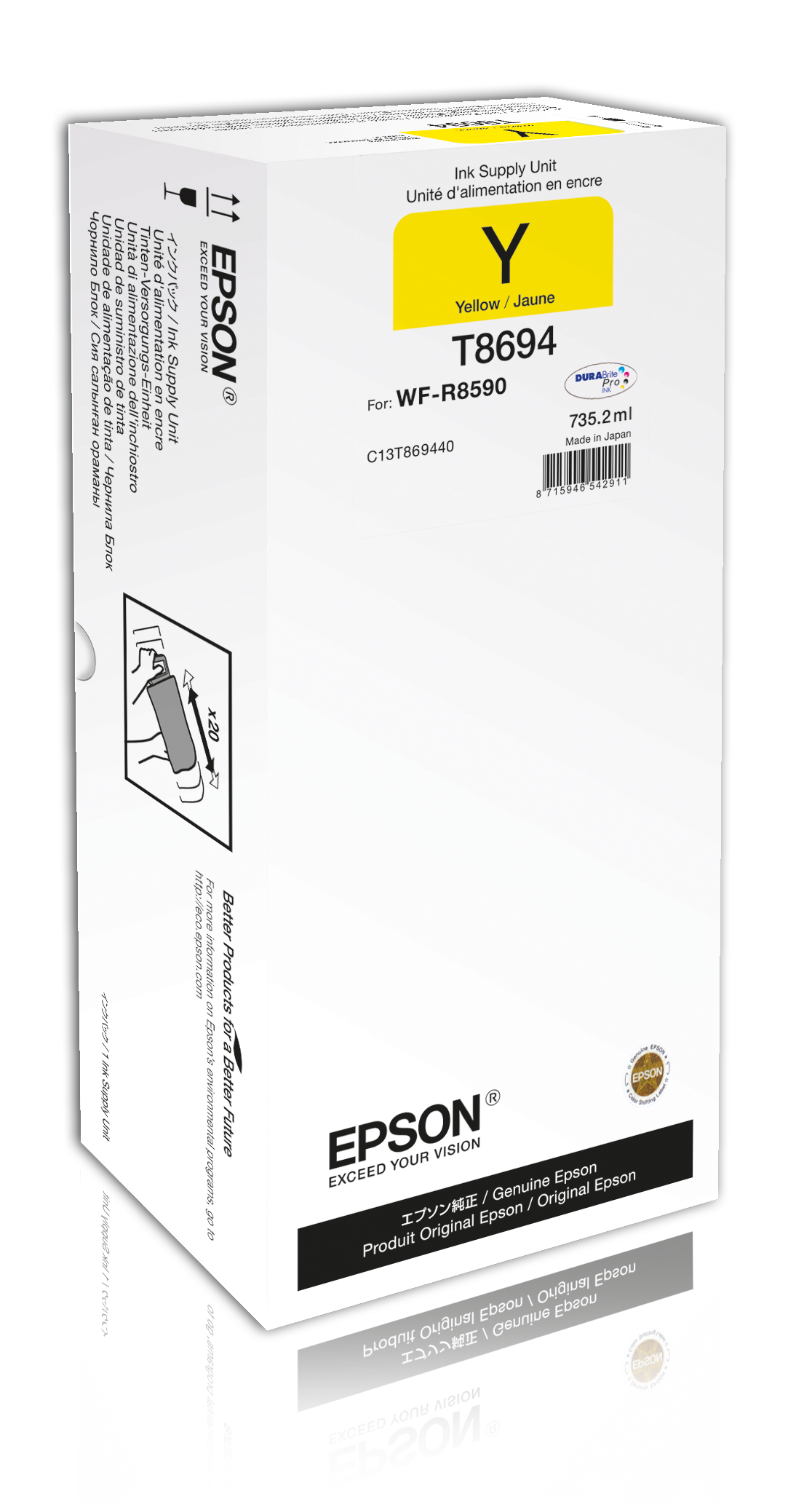 Epson Ink Bags Yellow XXL WF-R8590 75000 pages