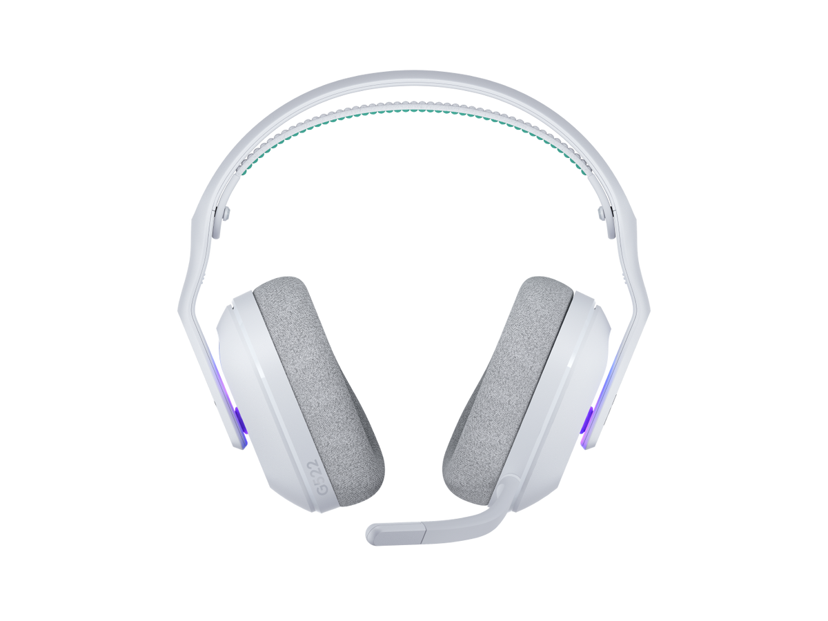 Wireless Gaming Headset with LIGHTSYNC RGB | 2.4GHZ Detachable Mic - White|USB-A LIGHTSPEED Wireless Receiver | Wired USB-A US