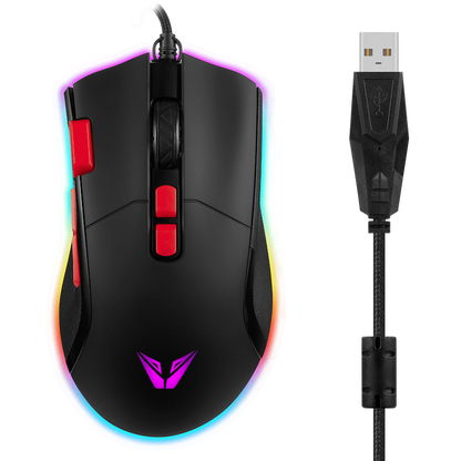 VX Gaming Morpheus Series Wired RGB Mouse with Braided Cable
