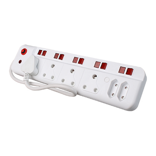 Ellies 6 Way Multiplug With Illuminated Switches