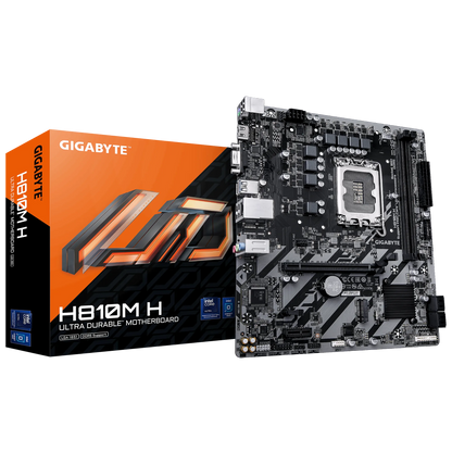 GIGABYTE Intel® H810 Chipset for LGA 1851; 2x DDR5; 1x M2; HDMI 1x VGA; mATX