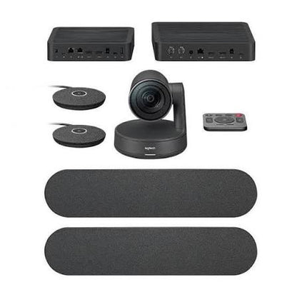Logitech Rally Plus Premier Modular Video Conferencing System for Large and Extra Large Rooms, incl. Rally Cam, 2x Speakers, 2x Mic Pods, Rally Display Hub, Rally Table Hub