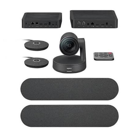 Logitech Rally Plus Premier Modular Video Conferencing System for Large and Extra Large Rooms, incl. Rally Cam, 2x Speakers, 2x Mic Pods, Rally Display Hub, Rally Table Hub