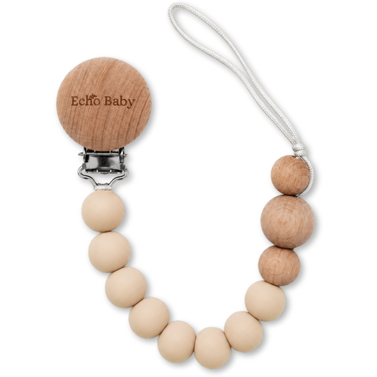 Echo Baby Silicone Dummy Clip - Ivory