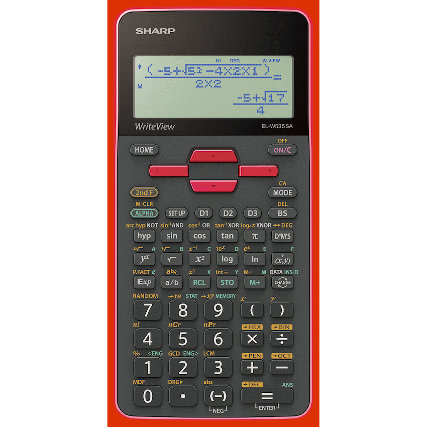 Sharp EL535 Scientific Calculator - 422 Functions- Red