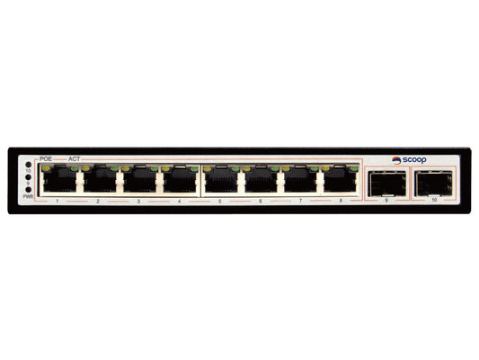 8 Port Gigabit PoE 96W 2SFP Switch