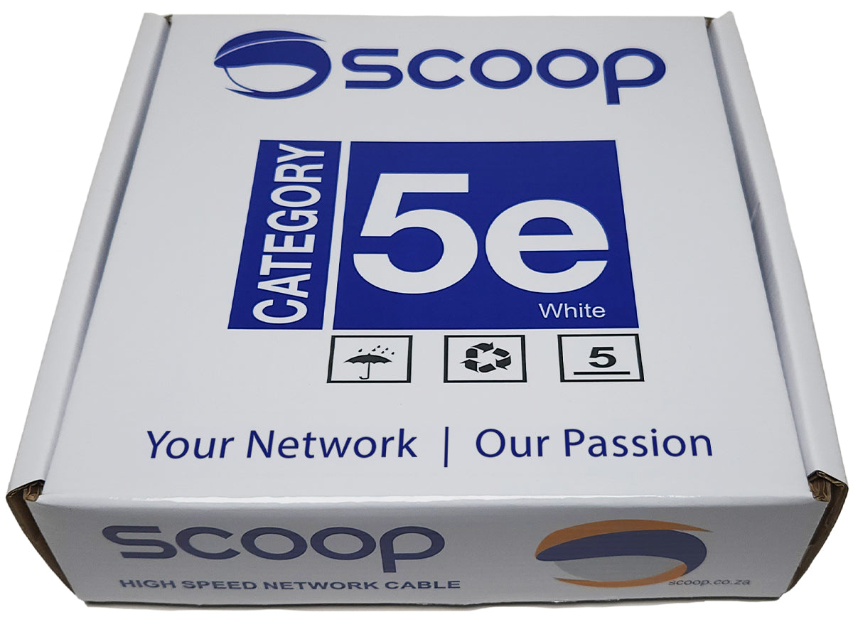 100m Box Cat5e CCA White UTP Cable