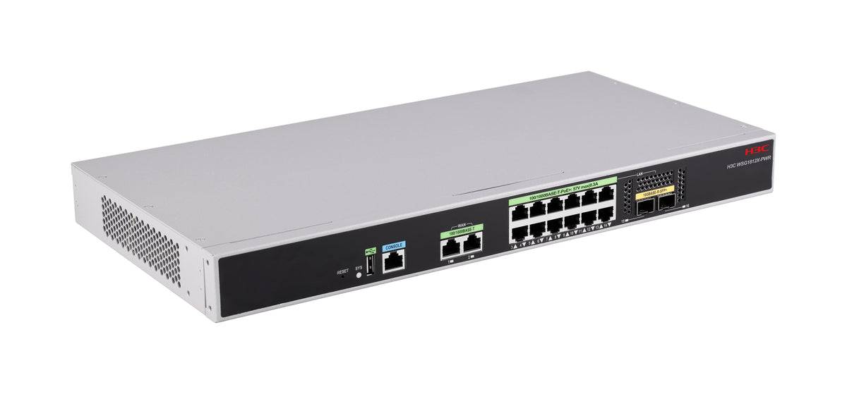 H3C SMB WSG1812X-PWR Wireless Service Gateway 14x 10/100/1000Mbps Ethernet Ports and 2x SFP+ Ports