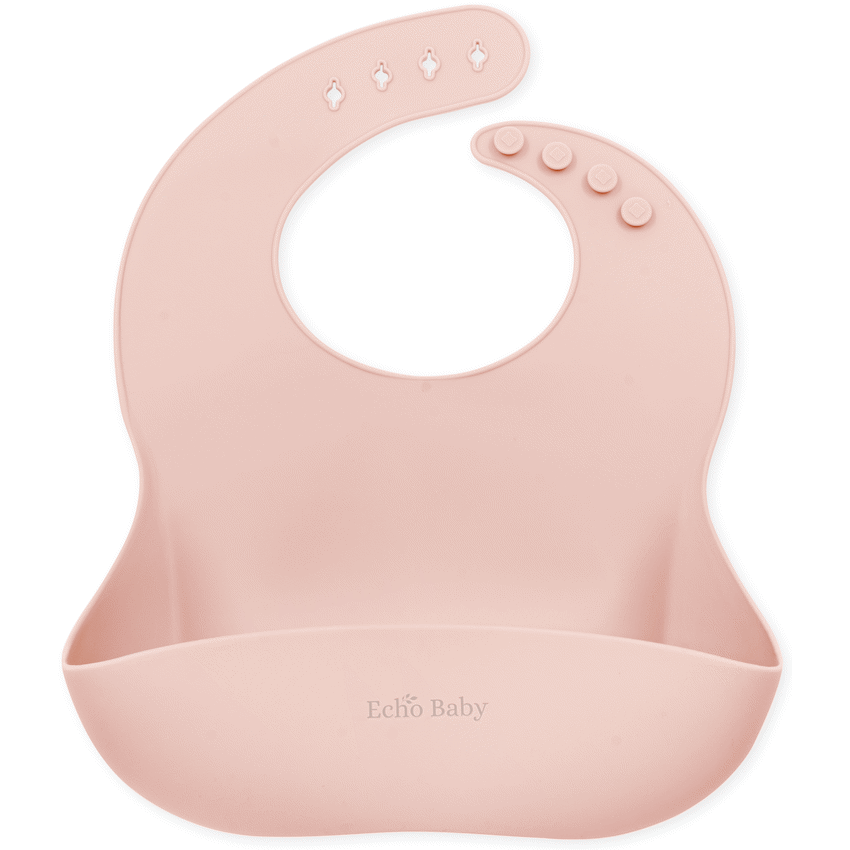 Echo Baby Silicone Bucket Bib - Rose