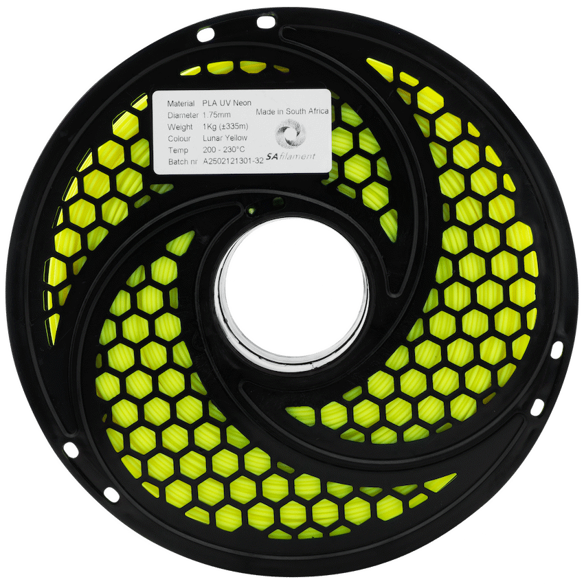 SA Filament PLA UV Neon Filament 1kg - Lunar Yellow