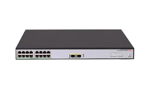 H3C SMB S1600V2-18P-HPWR Layer 2 Ethernet Switch with 16x 10/100/1000Mbps Ethernet PoE+ Ports and 2x 1Gbps SFP Ports, 240W PoE+ Capacity, AC PSU