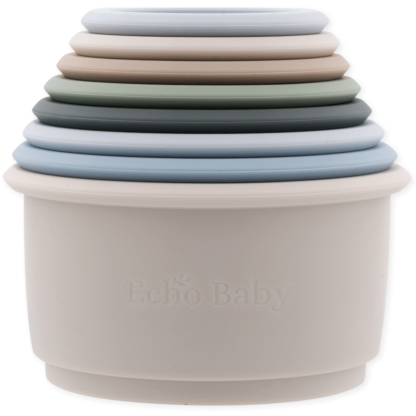 Echo Baby Silicone Stacking Cups - Ocean