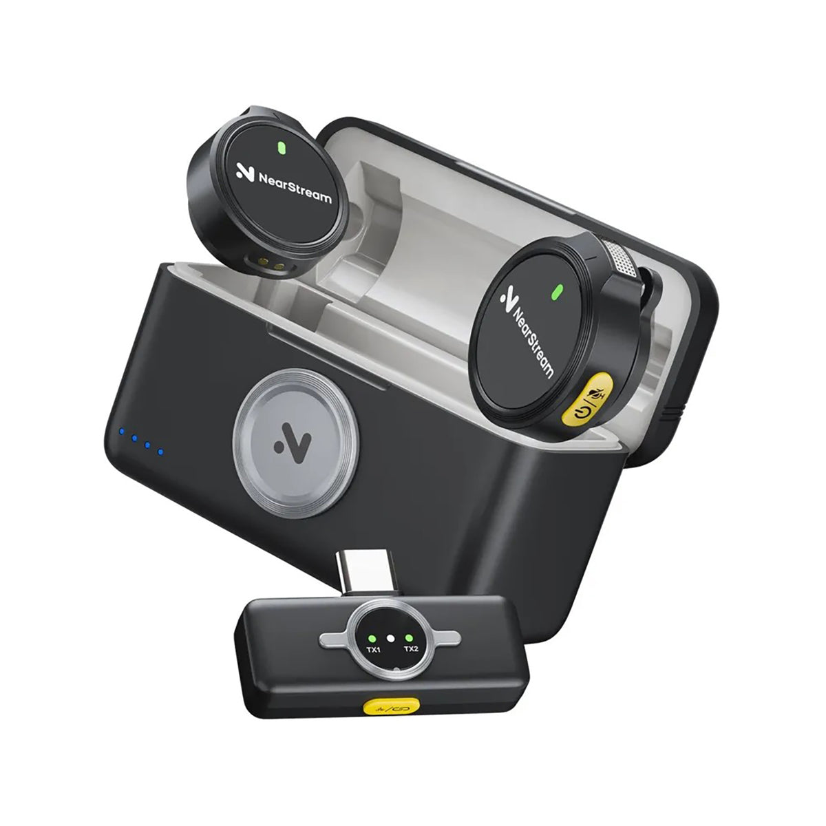 NearStream AWM25T AI Noise-Canceling All-In-One Lavalier Wireless Microphone Kit