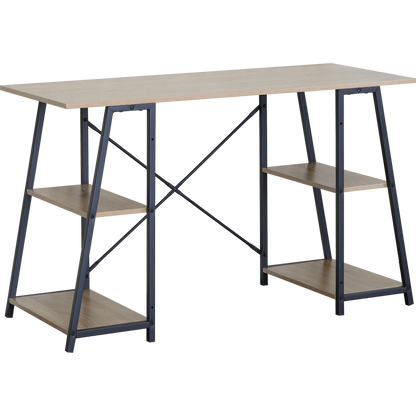 Everfurn Jordan Office Desk with 4 Shelves