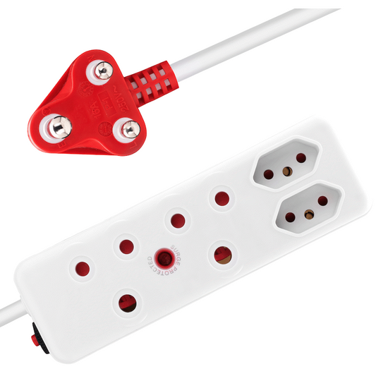 Ellies 4 Way Surge Extension Lead -3M - WT