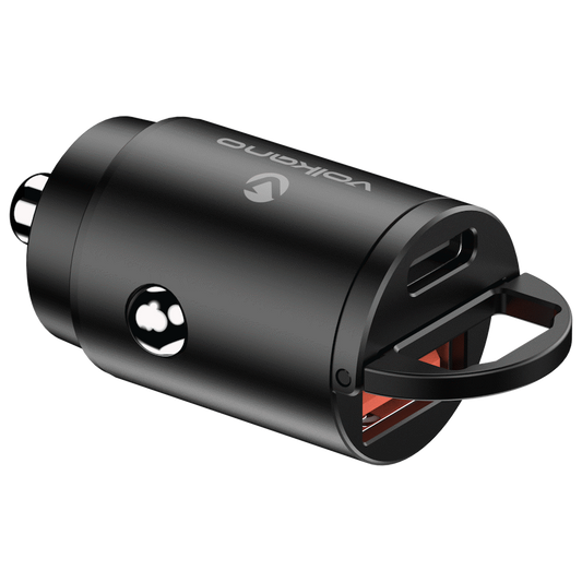 Volkano Obscurix Series 30w PD Dual USB-A and USB-C Ultra Small Car Charger