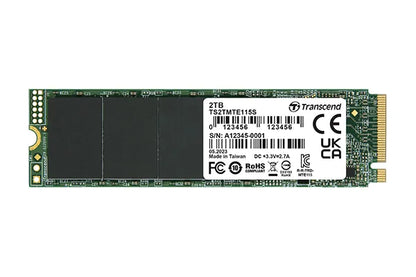 TRANSCEND 250GB MTE115S PCI-E GEN 3x4 M.2 2280 SSD 3D NAND - 3200 MB/s Read 1300 MB/s Write - 100 TBW
