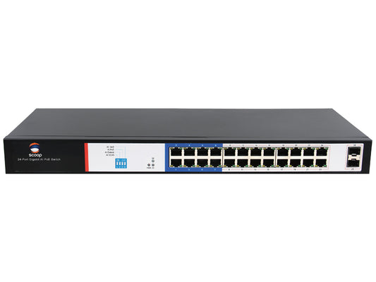 24 Port Gigabit PoE 250W 2SFP Switch