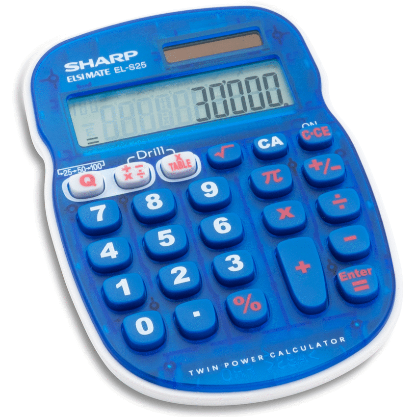 Sharp EL-S25 Calculator - Blue - Blister