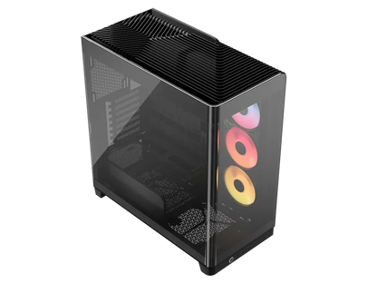 FRAME 4500X LX-R RGB LINK Panoramic Glass Mid-Tower PC Case; 3x RGB Fans Inclided; 4x 2.5'' ; 2x 3.5''; Black