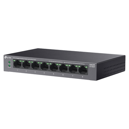 TP-Link LS108GP 8-Port Gigabit Desktop Switch with 8-Port PoE+