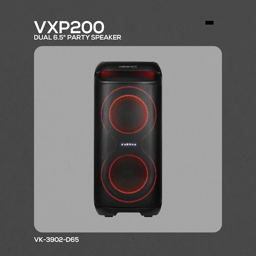VolkanoX VXP200 Dual 6.5" Party Speaker - Black