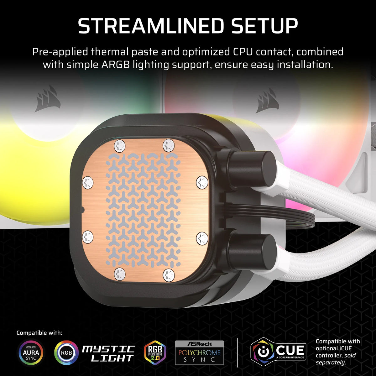 Corsair NAUTILUS 240 ARGB; 240mm Radiator; Liquid CPU Cooler;Intel® LGA 1851/1700; AMD® AM5/AM4
