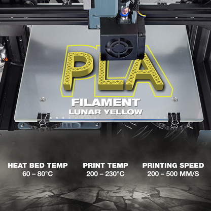 SA Filament PLA UV Neon Filament 1kg - Lunar Yellow