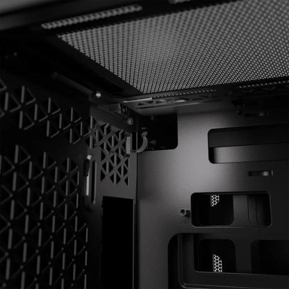 2500D Airflow Black Mid-Tower Dual Chamber PC Case; 2x 3.5'' | 2x 2.5'' Drive Bays; Up to 360mm Radiator compatible