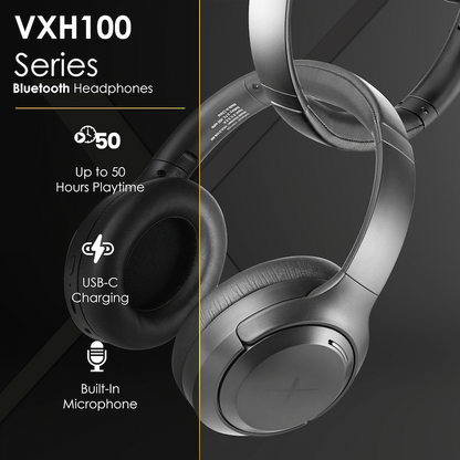 VolkanoX VXH100 Bluetooth Headphones with ANC - Black