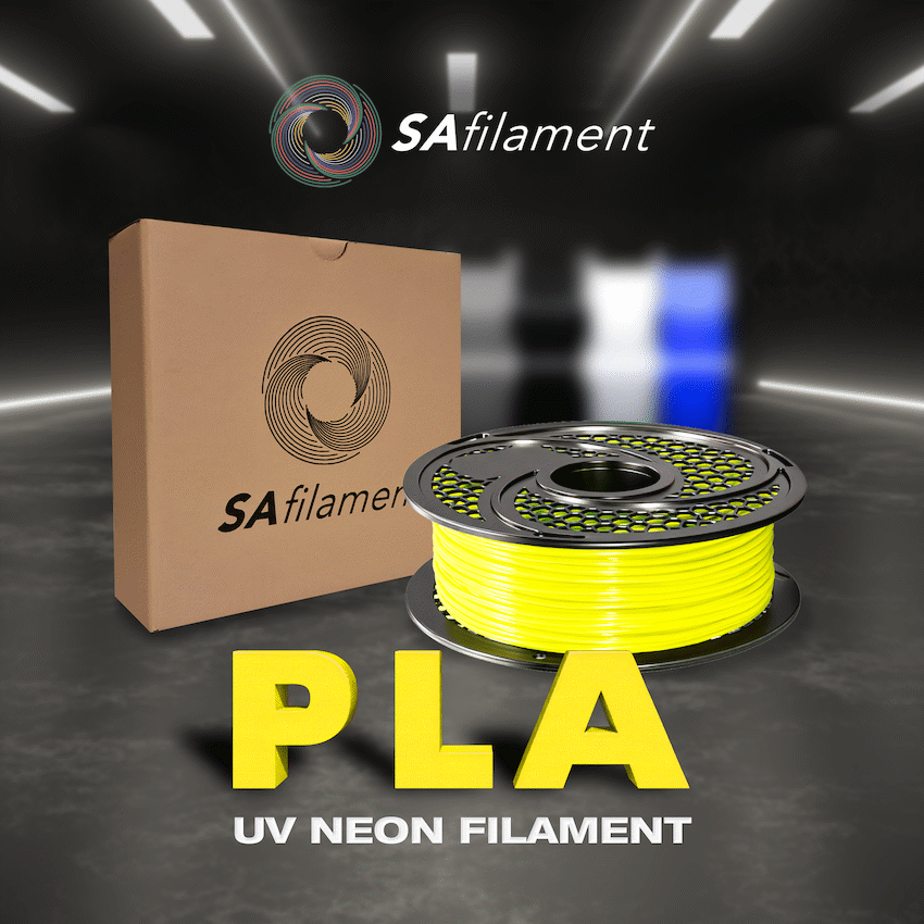 SA Filament PLA UV Neon Filament 1kg - Lunar Yellow