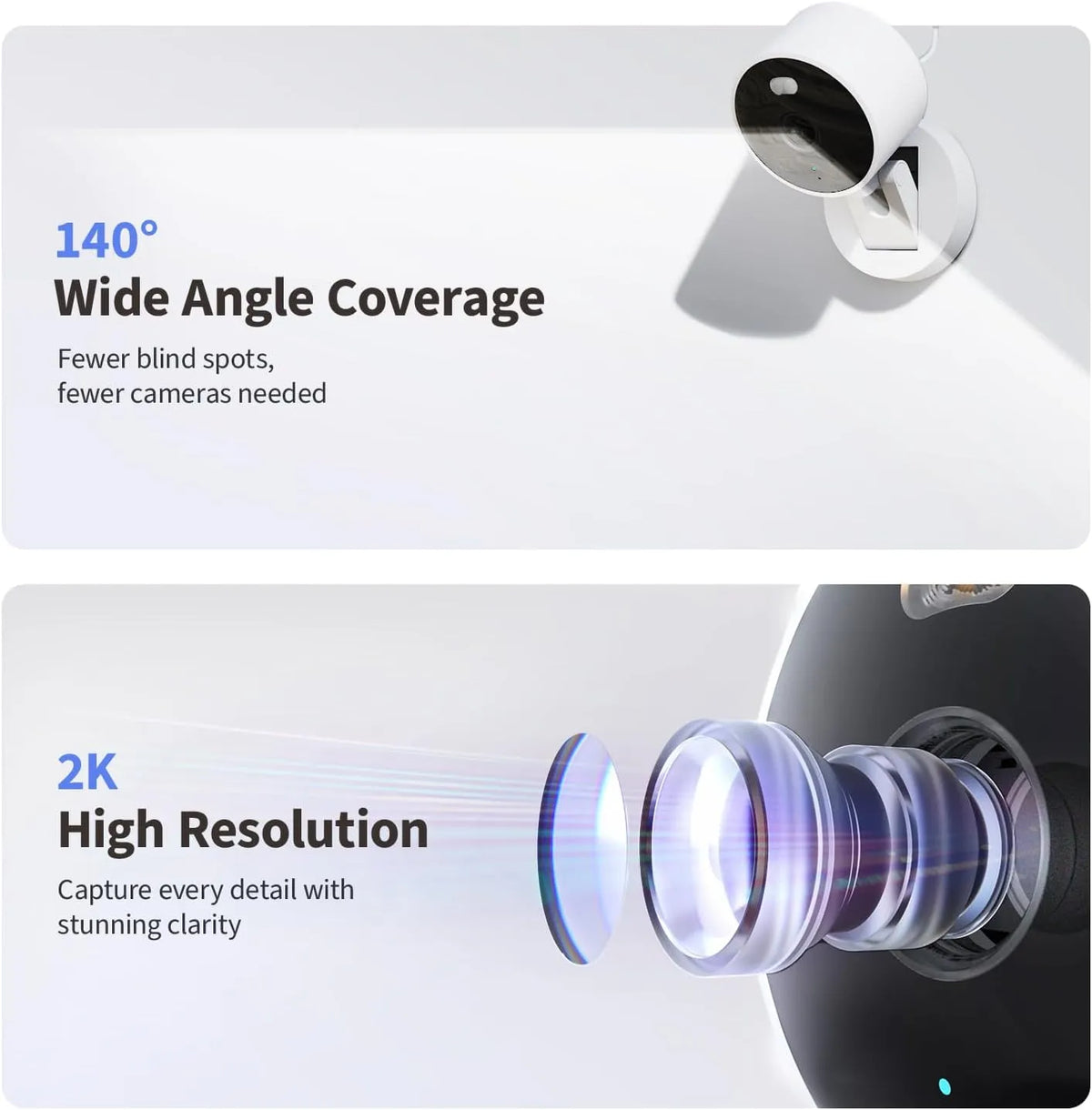 Aqara Select 2K Smart Security Camera Black| AQ-CAM-G100-B