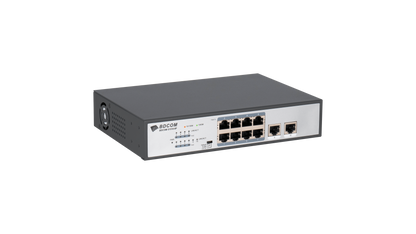 BDCOM Unmanaged 8-port Gigabit 120W POE switch, 8 POE ports, 2 GE TX ports