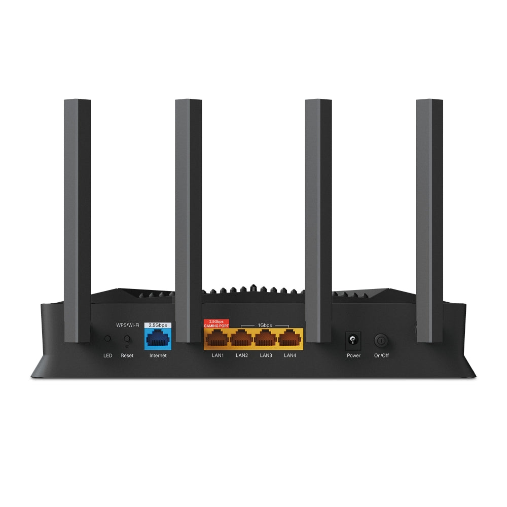 TP-Link BE3600 Dual-Band Wi-Fi 7 Gaming Router 3.6 Gbps 1×2.5G/WAN + 1×2.5G + 3×1G Ports 4× Antennas USB 3.0 RGB Lighting