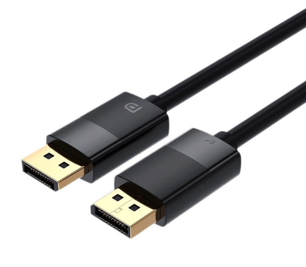 Tuff-Luv - Gold Plated - Display Port Male to Display Port Male - Cable (8K@60Hz 4K@144Hz) - 2 Meter - Black