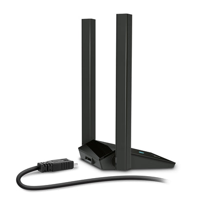TP-Link AX1800 High Gain Dual-Band Wi-Fi 6 USB Adapter 1.8 Gbps USB 3.0 2× High-Gain Antennas Extension Cable OFDMA WPA3