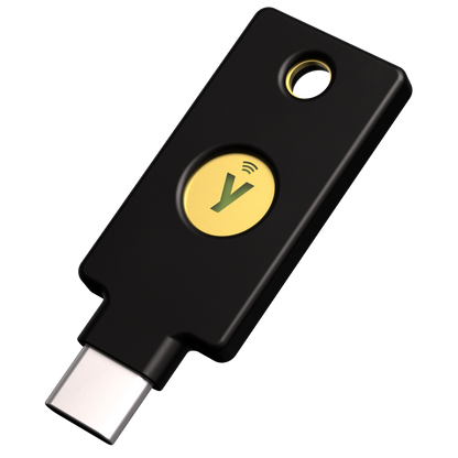 Yubico - Security Key C - USB-C - Black NFC - Basic Compatibility - Multi-Factor authentication (MFA) Security Key, Connect via USB-C or NFC, FIDO Certified