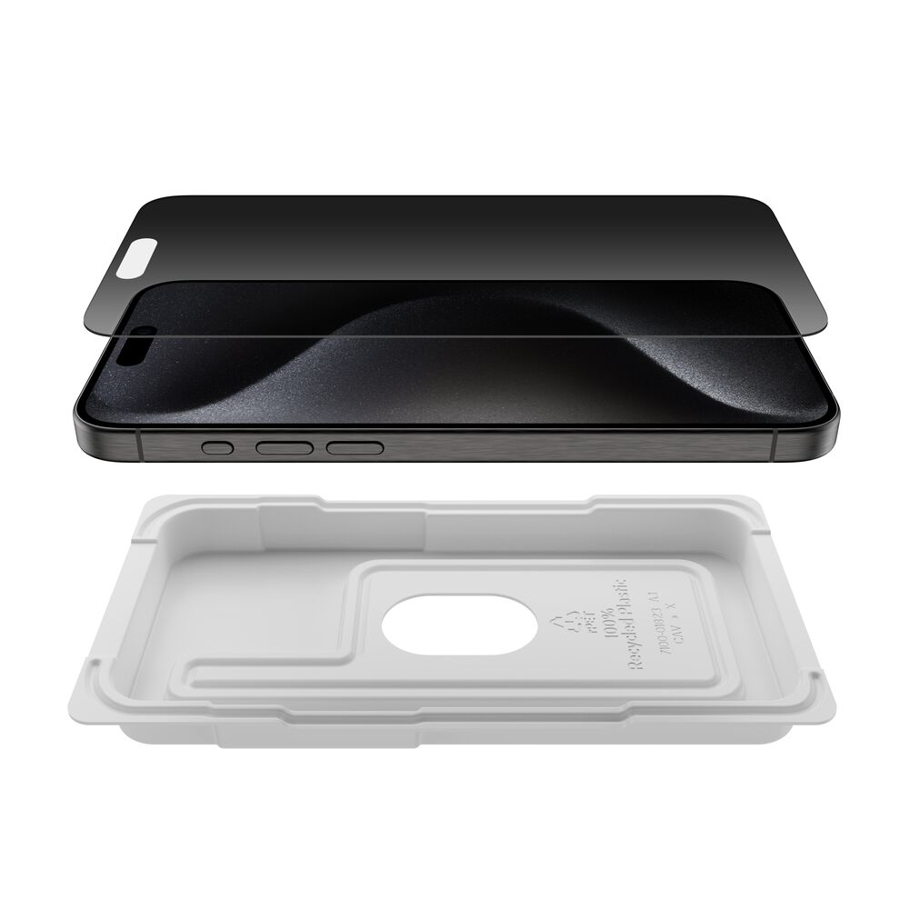 Belkin - TemperedGlass Privacy Treated Screen Protector for iPhone 15 Pro Max