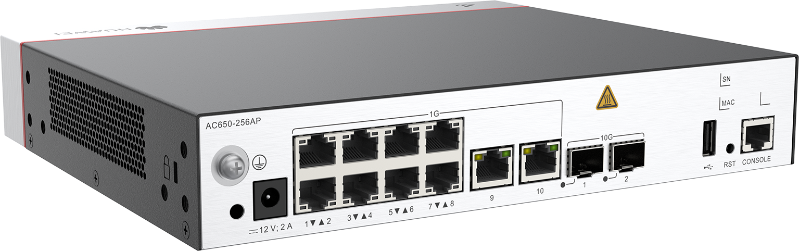 AC650-256AP 10*GE ports 2*10GE SFP+ ports manage up to 256 AP's
