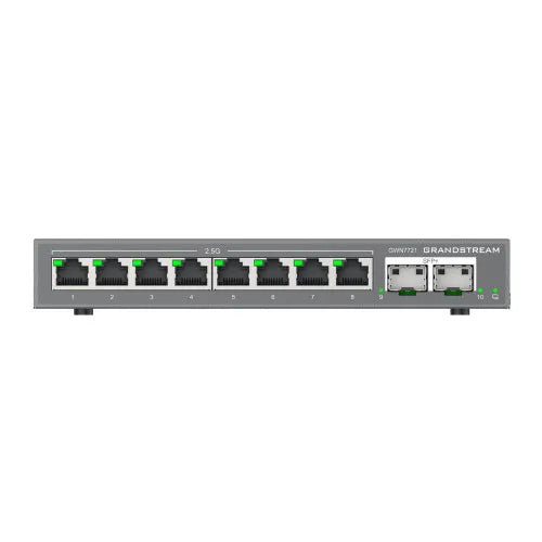 Grandstream Enterprise 8 port Lite Cloud Managed 2.5GbE Switch | GWN7721