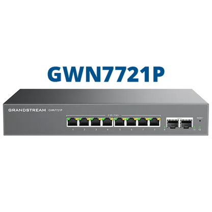 Grandstream Enterprise 8 port Lite Cloud Managed 2.5GbE Switch | GWN7721