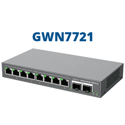 Grandstream Enterprise 8 port Lite Cloud Managed 2.5GbE Switch | GWN7721