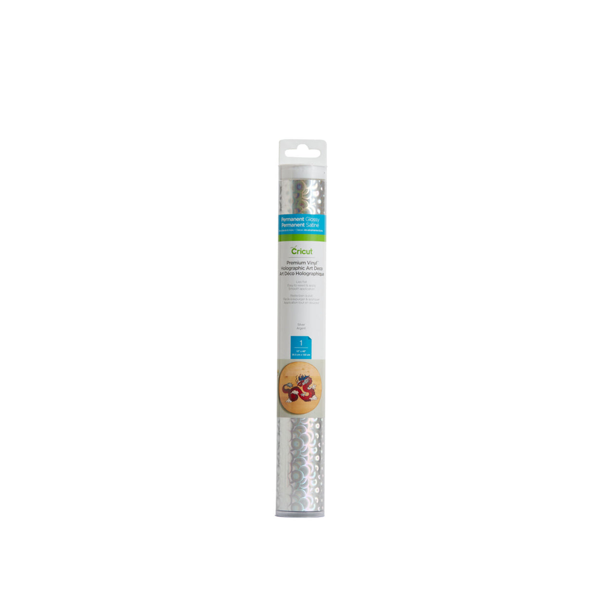 2006626 - Cricut Premium Vinyl Holo Art Deco Silver 30.5x122cm