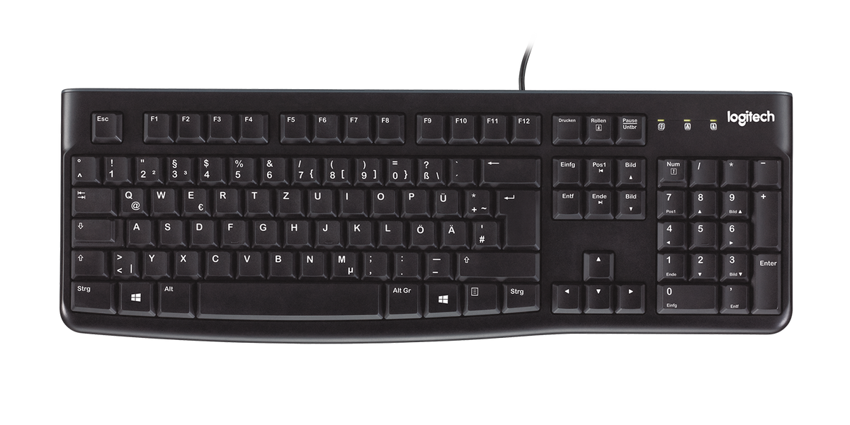 Logitech Corded Keyboard K120 - Black