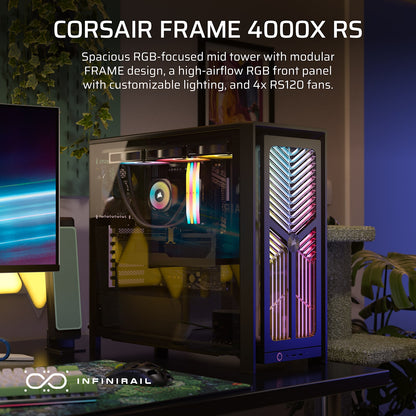 FRAME 4000X RS Mid-Tower PC Case; 4x RS Fans; Black.