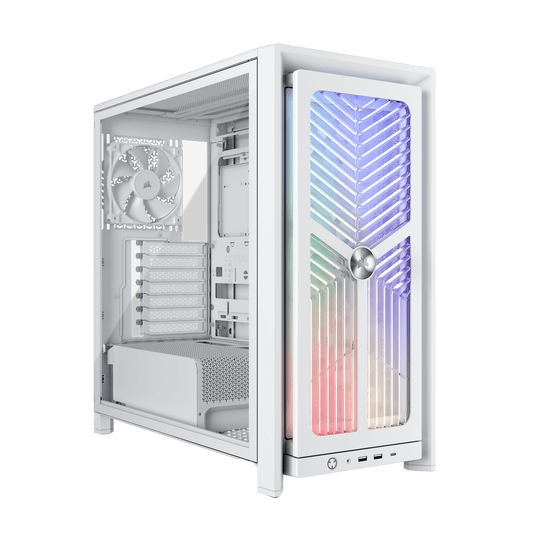 FRAME 4000X RS Mid-Tower PC Case; 4x RS Fans; White.