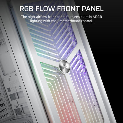 FRAME 4000X RS Mid-Tower PC Case; 4x RS Fans; White.