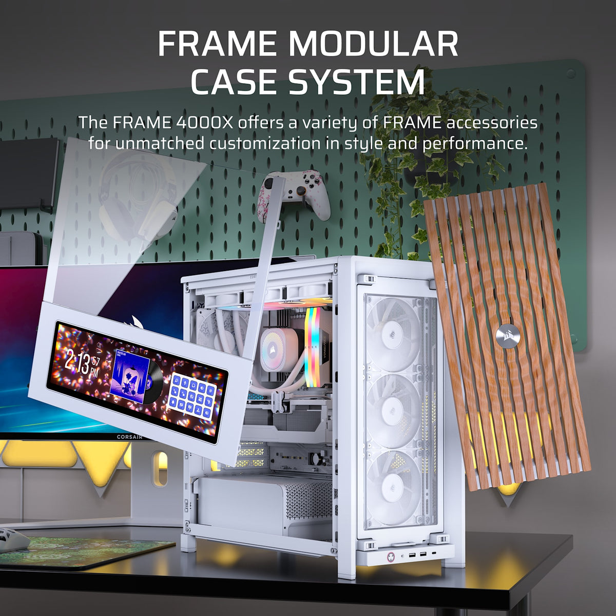 FRAME 4000X RS Mid-Tower PC Case; 4x RS Fans; White.